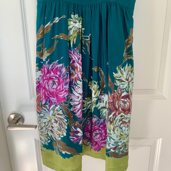 Anthroplogie Maeve Impressionists Dream Silk Dress - Picture 3 of 15